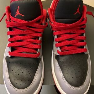 Jordan Sneakers in Red, Black, and Gray